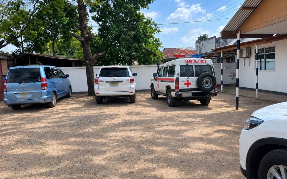 Khusho Health Center ambulance parked in the facility yard