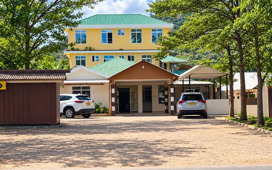 Khusho Health Center building seen from the main road in Korogwe